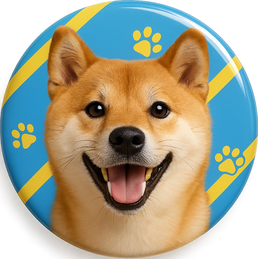 ペット犬缶バッジ